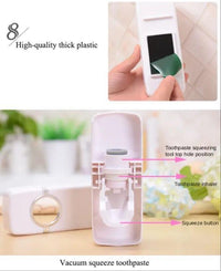 Easy To Clean And Maintain Toothpaste Dispenser And Brush Holder