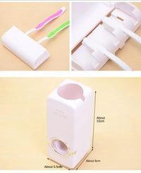 Easy To Clean And Maintain Toothpaste Dispenser And Brush Holder