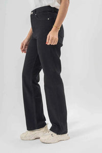 High Waist Black Denim Pants for a Chic Everyday Style EW-000750