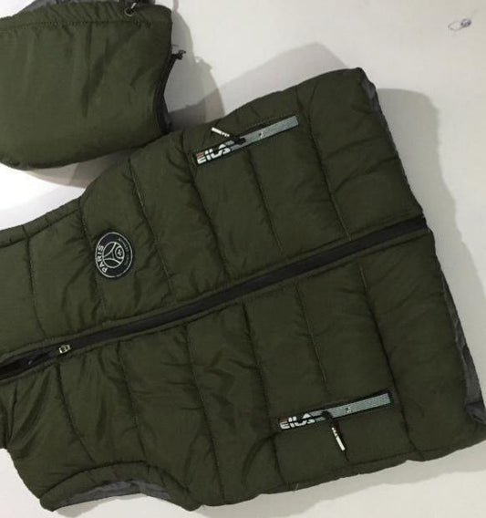 1 Pc Men's Parachute Printed Sleeveless Jacket