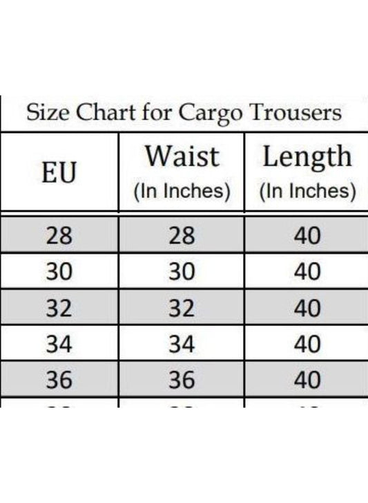 1 Pc Men's Cotton Plain Cargo Pants