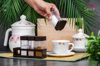 4 in 1 Novel Mini Crystal Spice Jars With Stand