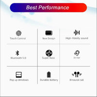 White Bluetooth 5.3 Earbuds - 1 Pcs