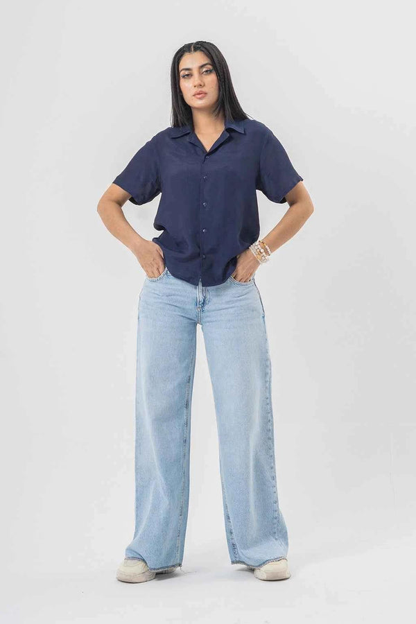 Comfortable Wide-Leg Light Blue Jeans for Everyday Wear EW-000654