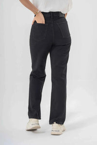 High Waist Black Denim Pants for a Chic Everyday Style EW-000750