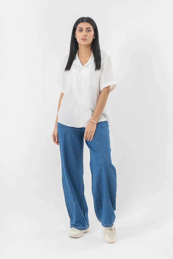 Relaxed Wide Leg Blue Denim Pants for Effortless Style and All-Day Comfort EW-000745