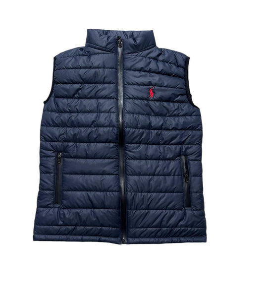 Men's 1 Pc Polyester Plain Puffer Jacket in Blue