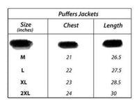 Men's Grey Embroidered Polyester Puffer Jacket - 1 Pc