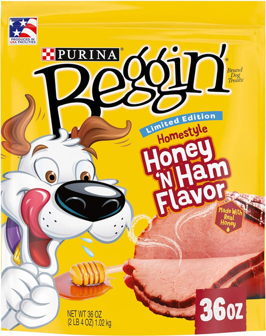 Purina Beggin’ Limited Edition Adult Dog Treats, Homestyle! Honey N’ Ham Flavor - 36 oz. Pouch