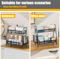 Durable Black Stainless Steel Organizer - 1 Pc for Efficient Storage Solutions