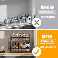 Durable Black Stainless Steel Organizer - 1 Pc for Efficient Storage Solutions