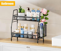 Durable Black Stainless Steel Organizer - 1 Pc for Efficient Storage Solutions